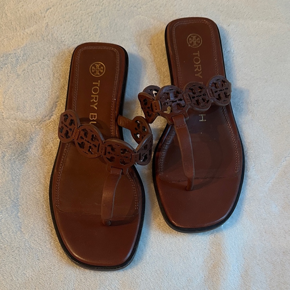 Tory Burch Tan Cutout Sandals
